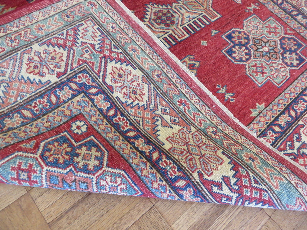 5x5 Square Handmade Red Fine Super Kazak Shirvan Oriental Rug