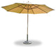 11' Round Umbrella Wooden Pole Linen Straw Sunbrella Cushion
