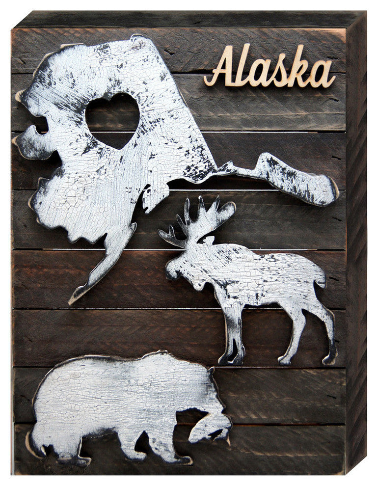 I Love Alaska And Animals Block