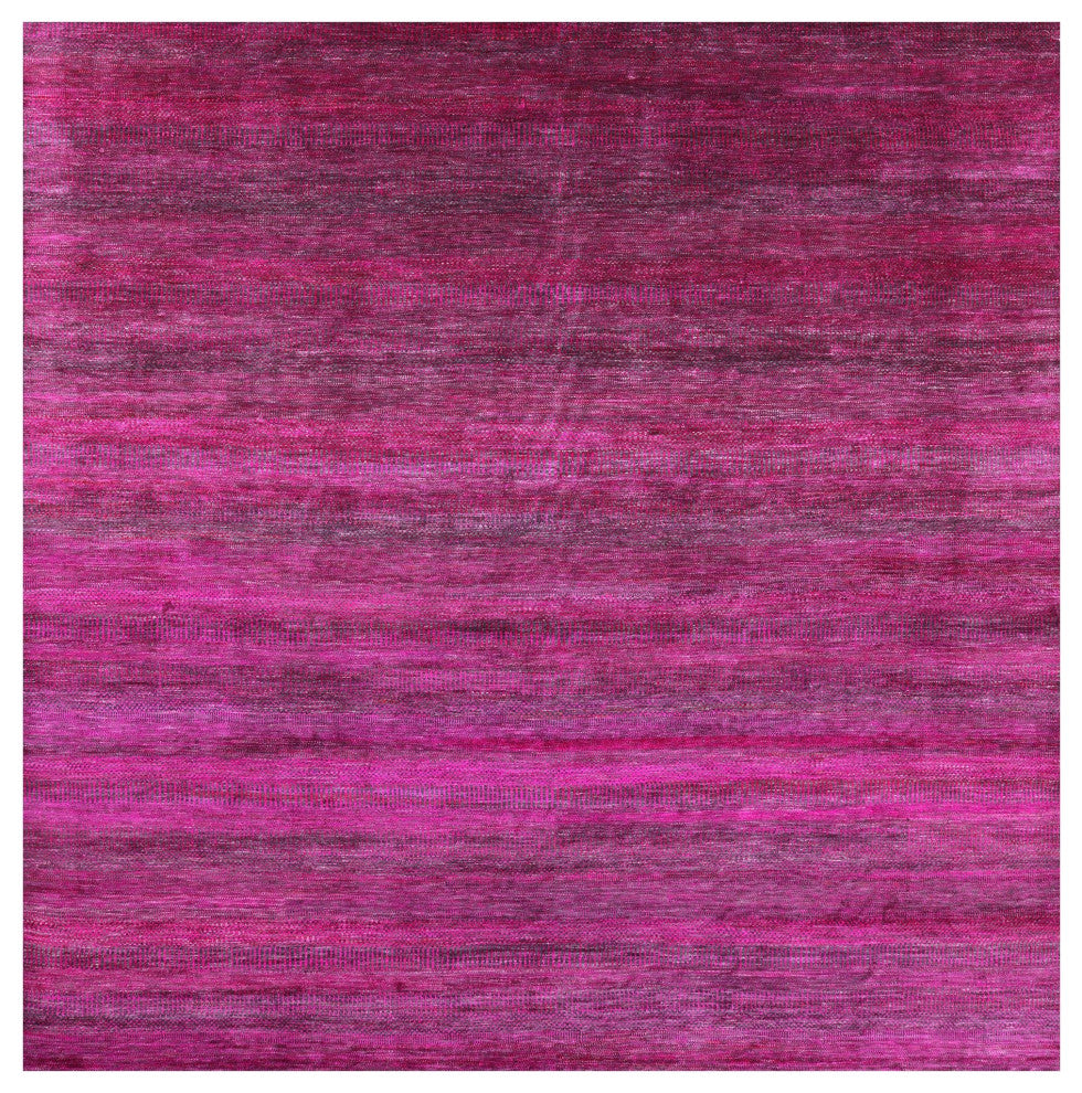 12' Square Wool and Silk Handmade Super Savannah Gabbeh Rug Q8613