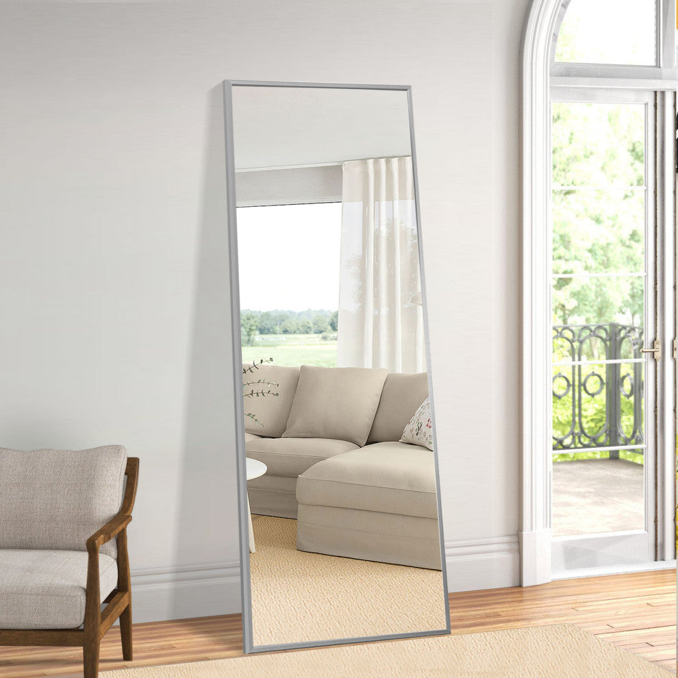 Silver Aluminum Framed Mirror