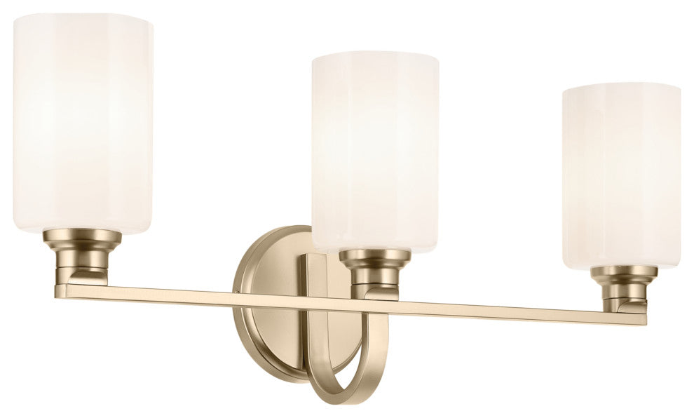 24.25" 3-Light Vanity Light With Opal Glass
