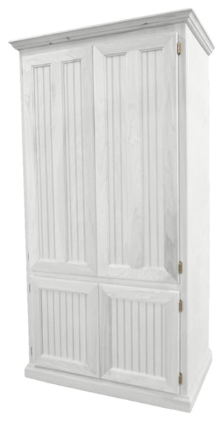 Extra Wide Coastal Kitchen Pantry Cabinet, Smoky Blue