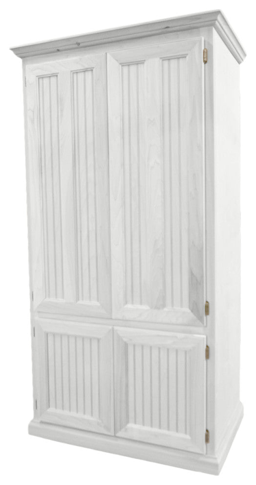 Extra Wide Coastal Kitchen Pantry Cabinet, Smoky Blue