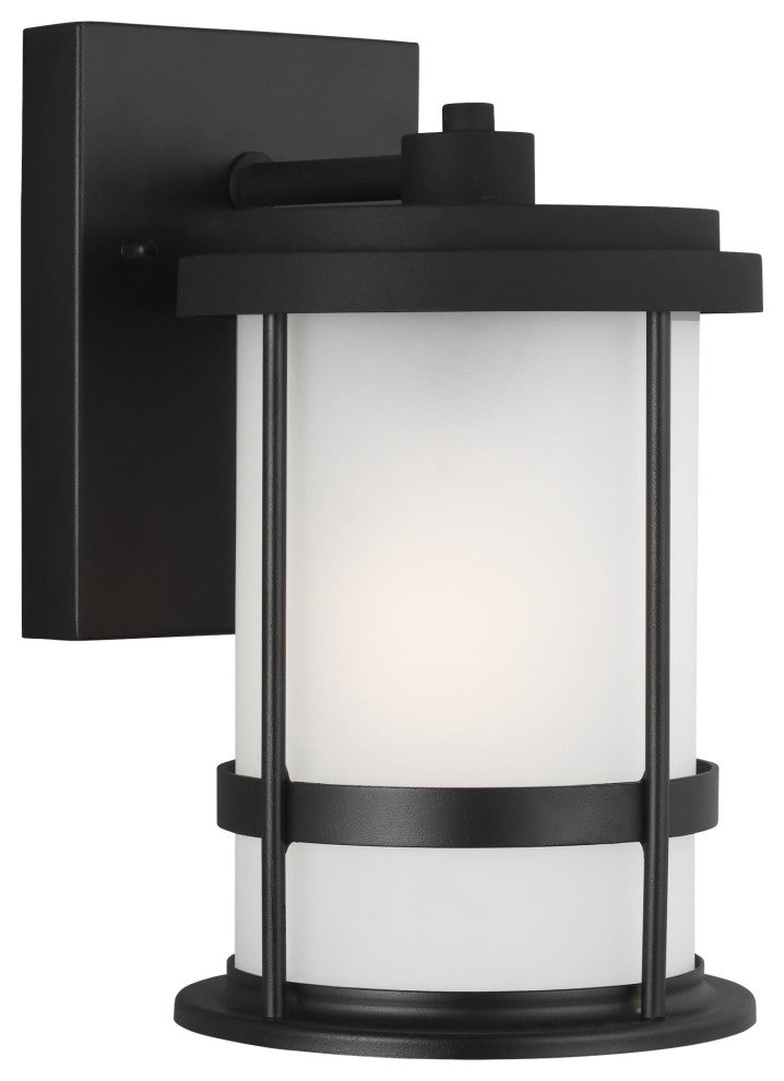 Wilburn Small 1-Light Outdoor Wall Lantern, Black