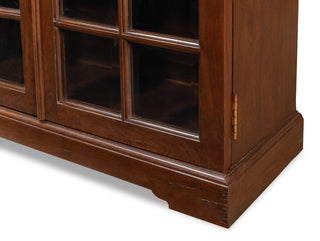 Carmel-By-The-Sea Walnut Bookcase With Glass Doors