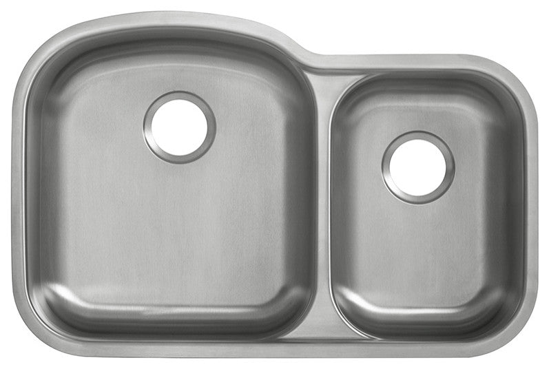 32"x21" Stainless Steel, Dual Basin, Undermount Kitchen Sink