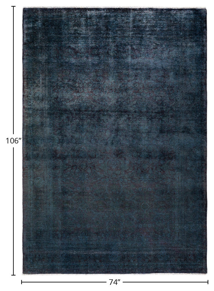 Vibrance, One-of-a-Kind Hand-Knotted Area Rug Gray, 6'2"x8'10"