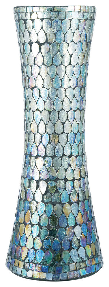 Pomeroy Ambia Vase, Aqua Shimmer Mosaic
