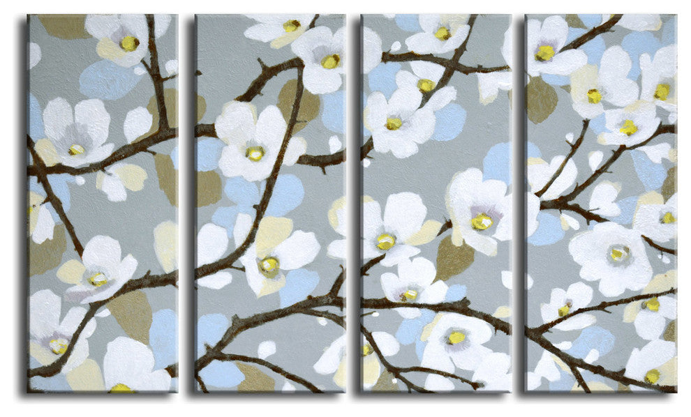 Ready2HangArt 'Dogwood Blossoms' by Norman Wyatt Jr. 4-PC Canvas Art Set