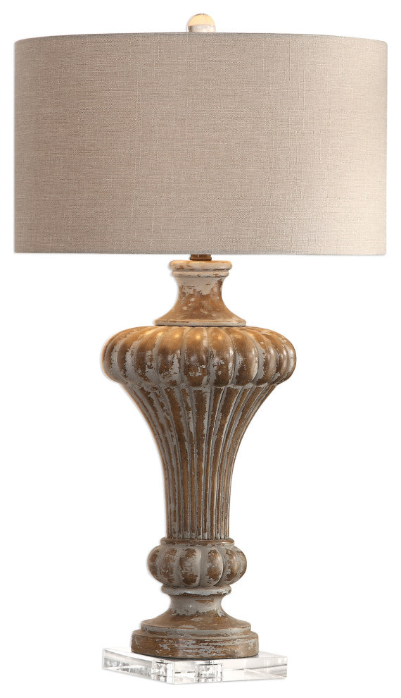 New Uttermost Treneece Aged Pecan Lamp
