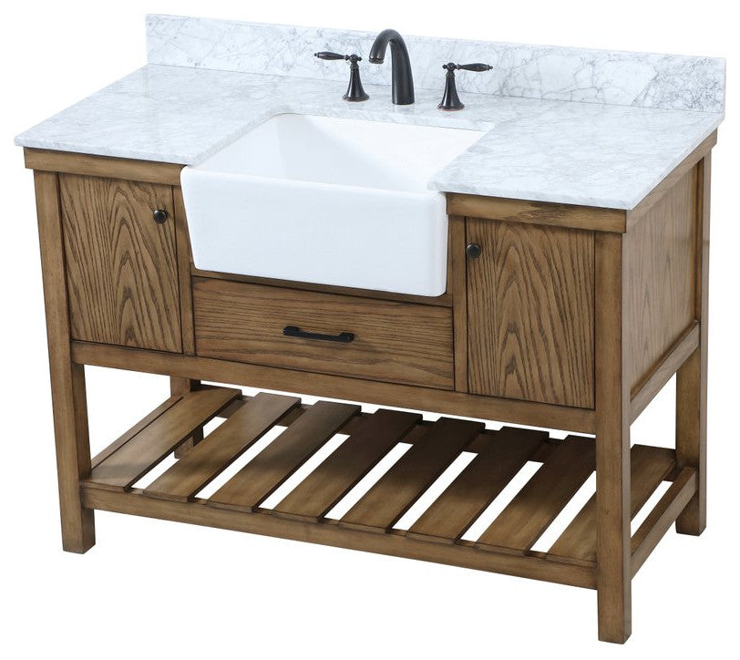 Home Living 22" Farmhouse Driftwood-Light Bathroom Vanity
