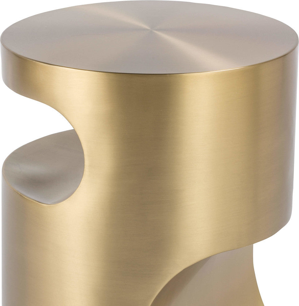 Nathan Side Table, Brass
