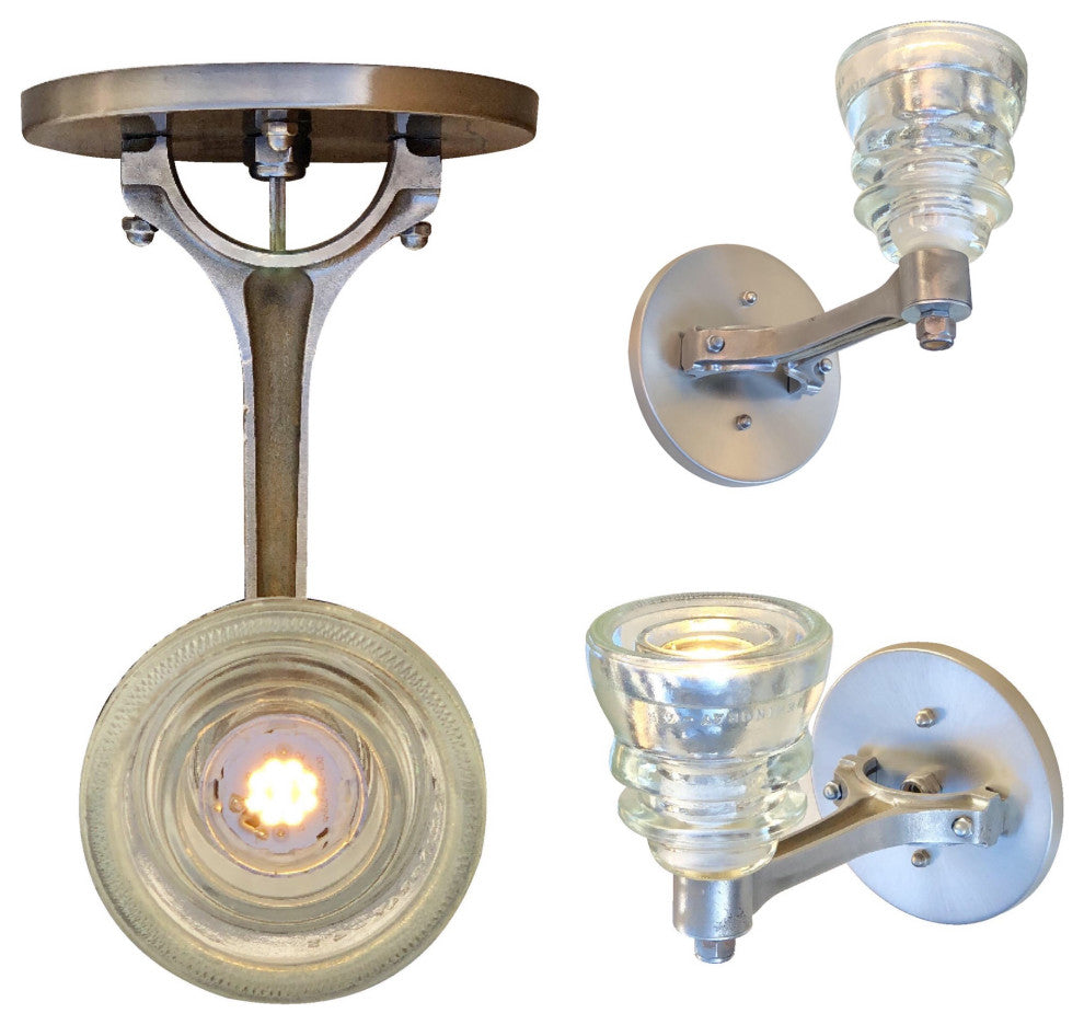Piston Connector Rod Insulator Light Sconce