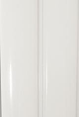 ClearShield Semi-Frameless Shower Door, White Pivot, Round Corner