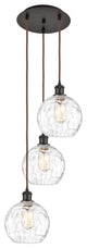 Athens Multi-Pendant, Oil Rubbed Bronze, Clear Water Glass