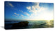 "Evening Sea With Calm Waters" Modern Beach Canvas Art Print, 40"x20"