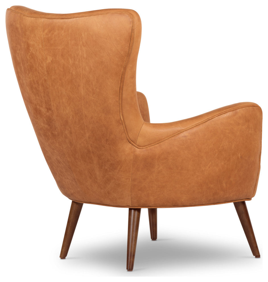 Poly and Bark Aida Lounge Chair, Set of 2, Cognac Tan