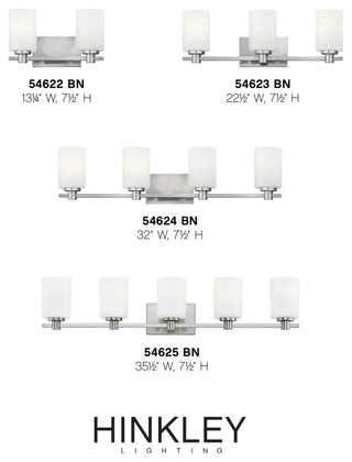 Hinkley Karlie Bathroom Vanity Light, Brushed Nickel, 5 Light