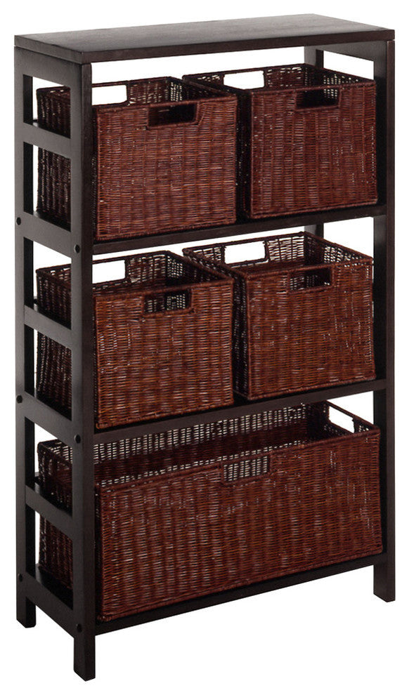 Winsome Wood 92625 Leo Decorative Storage Cabinet with Baskets