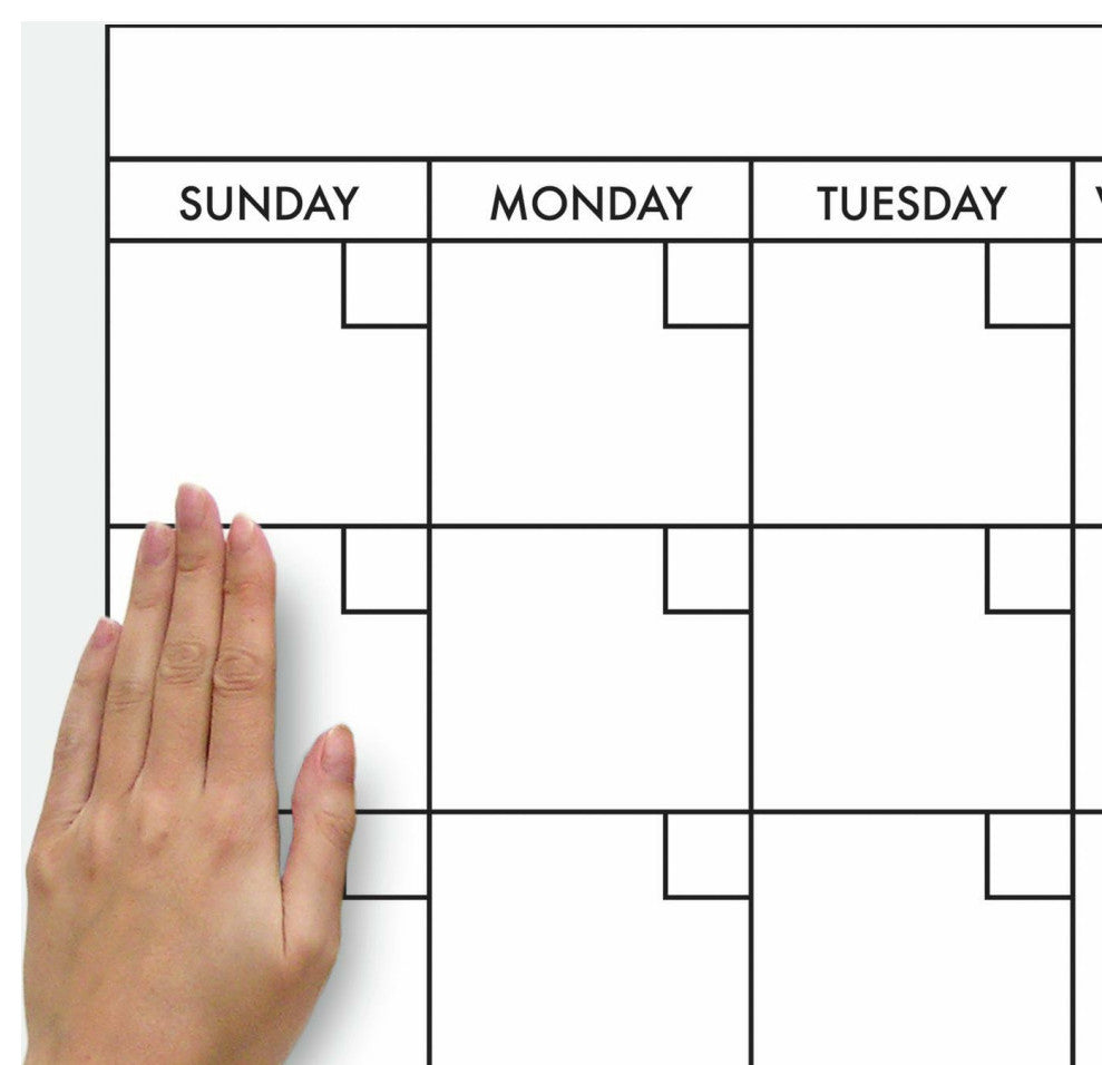 Basics Dry Erase Calendar Peel And Stick Giant Wall Decal