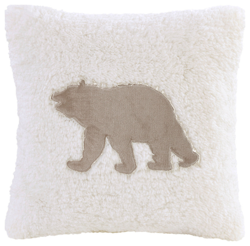 Woolrich Alton Plush to Sherpa Winter Comforter Set, Taupe, King