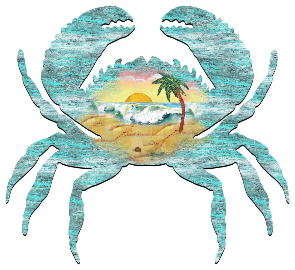Crab Scenic Ornament, Set of 3