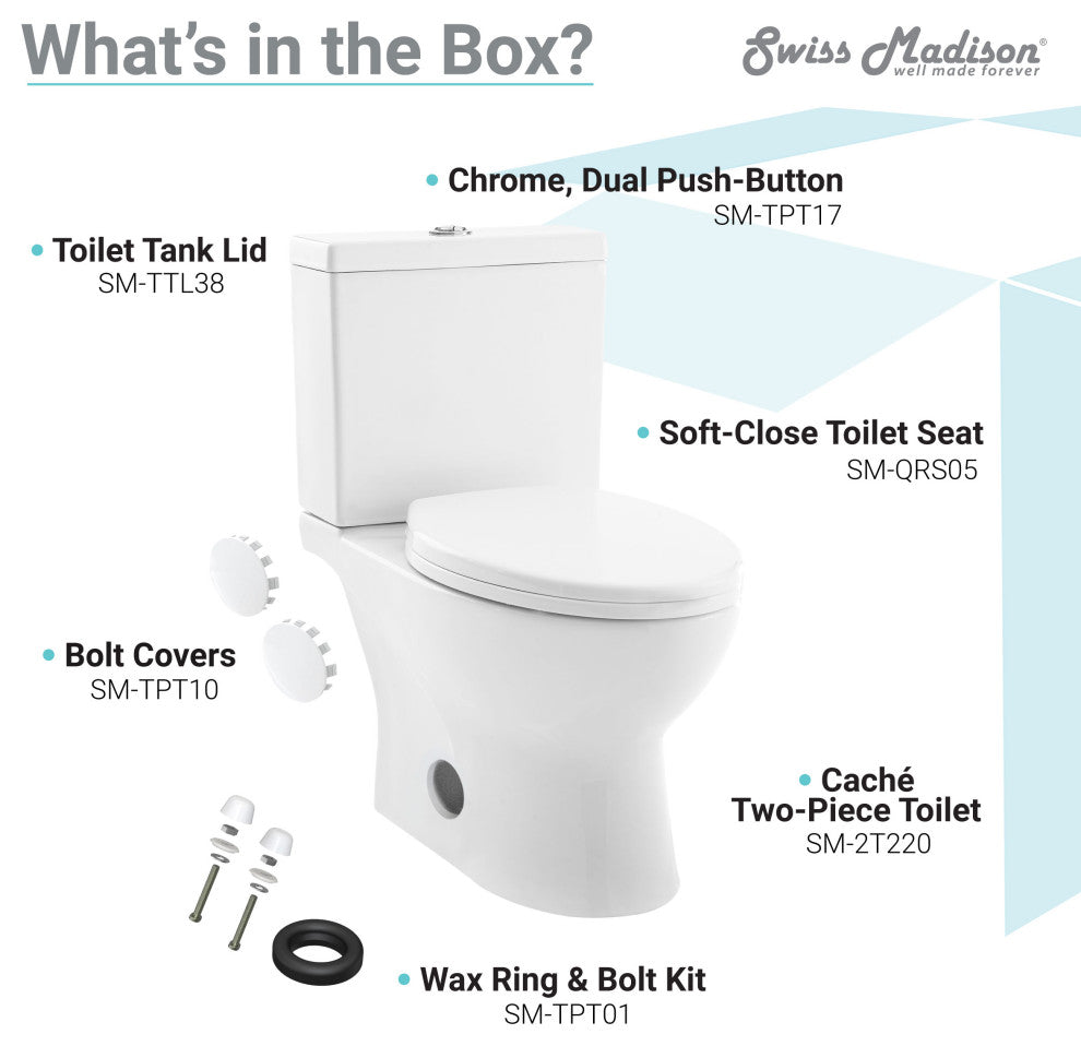 Cache Two Piece Elongated Toilet Dual Flush