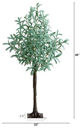 4ft. Lighted Artificial Olive Tree With 240 Warm White LED Lights