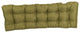 60"x19" Tufted Solid Outdoor Spun Polyester Loveseat Cushion Green