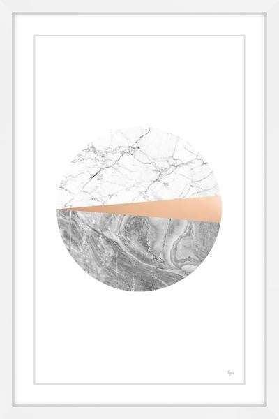 "Pink Sliver II" Framed Painting Print, 30"x45"