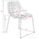LeisureMod Modern Asbury Dining Chair With Chromed Legs, Set of 2 Mint
