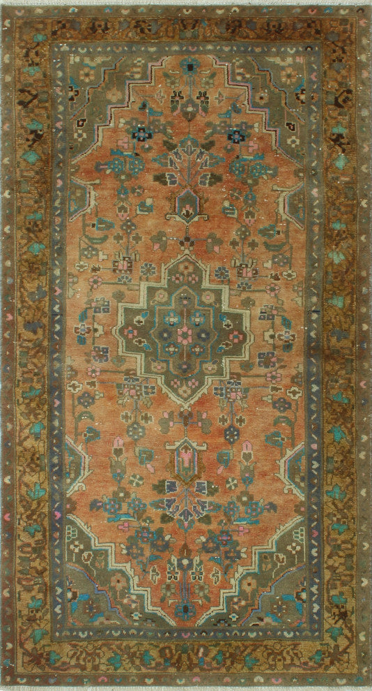 Semi-Antique Kontar Rust Rug