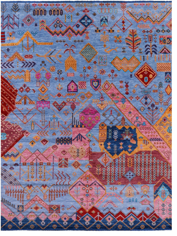 Handmade Moroccan Wool Rug 9' 1" X 12' 4" - Q15414