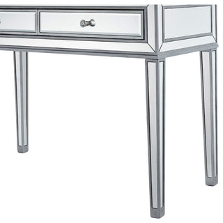 Desk 42" W X 18" D X 30" H, Antique Silver Paint