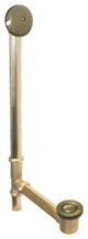 Patented Pop Down Bathtub Drain, Unfinished Brass