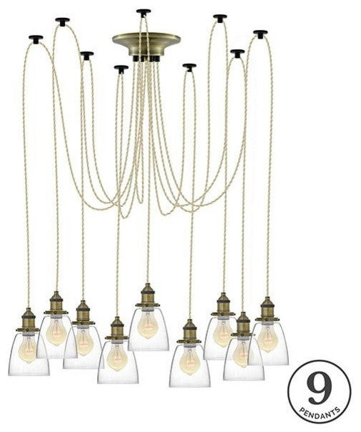 Beige And Bronze Spider Chandelier