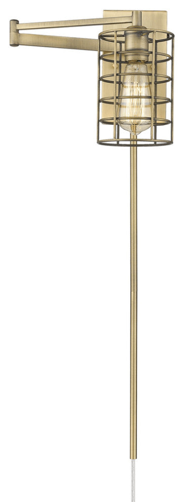 Industrial Gold Metal Wall Sconce