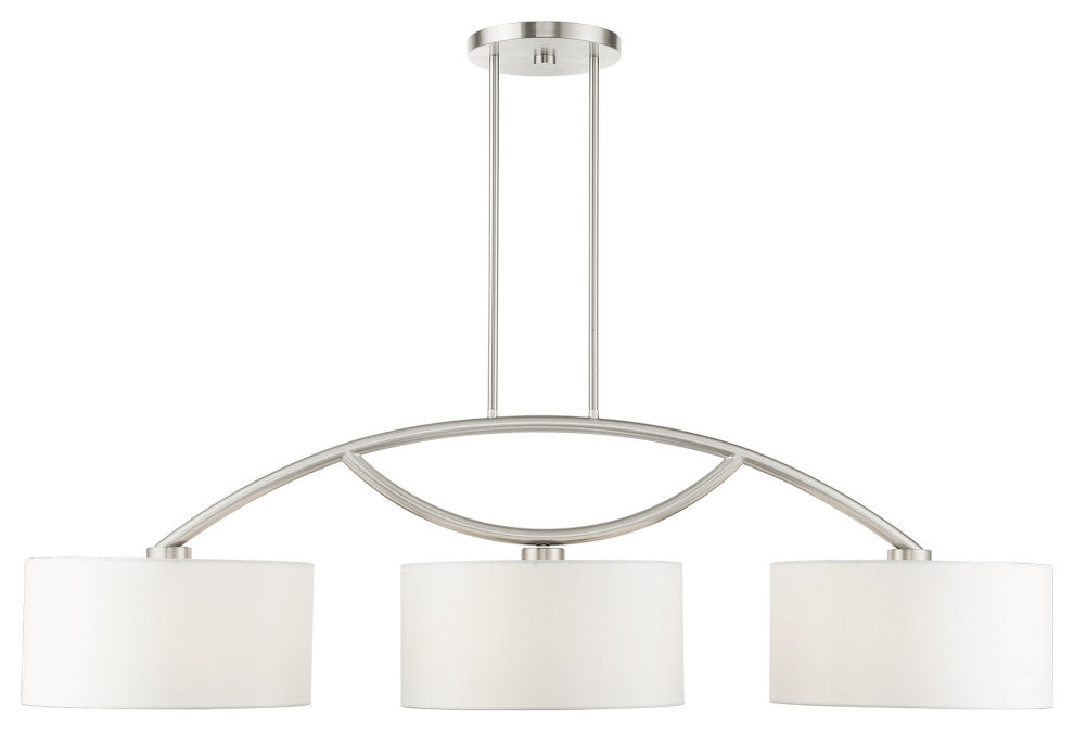Brushed Nickel Timeless, Transitional, Linear Chandelier
