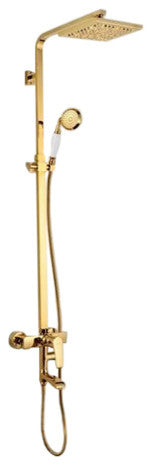 Arsizio Classic Luxury Gold Brass Bathroom Shower Set