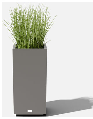 Veradek Block Series Pedestal Planter, Grey, Tall