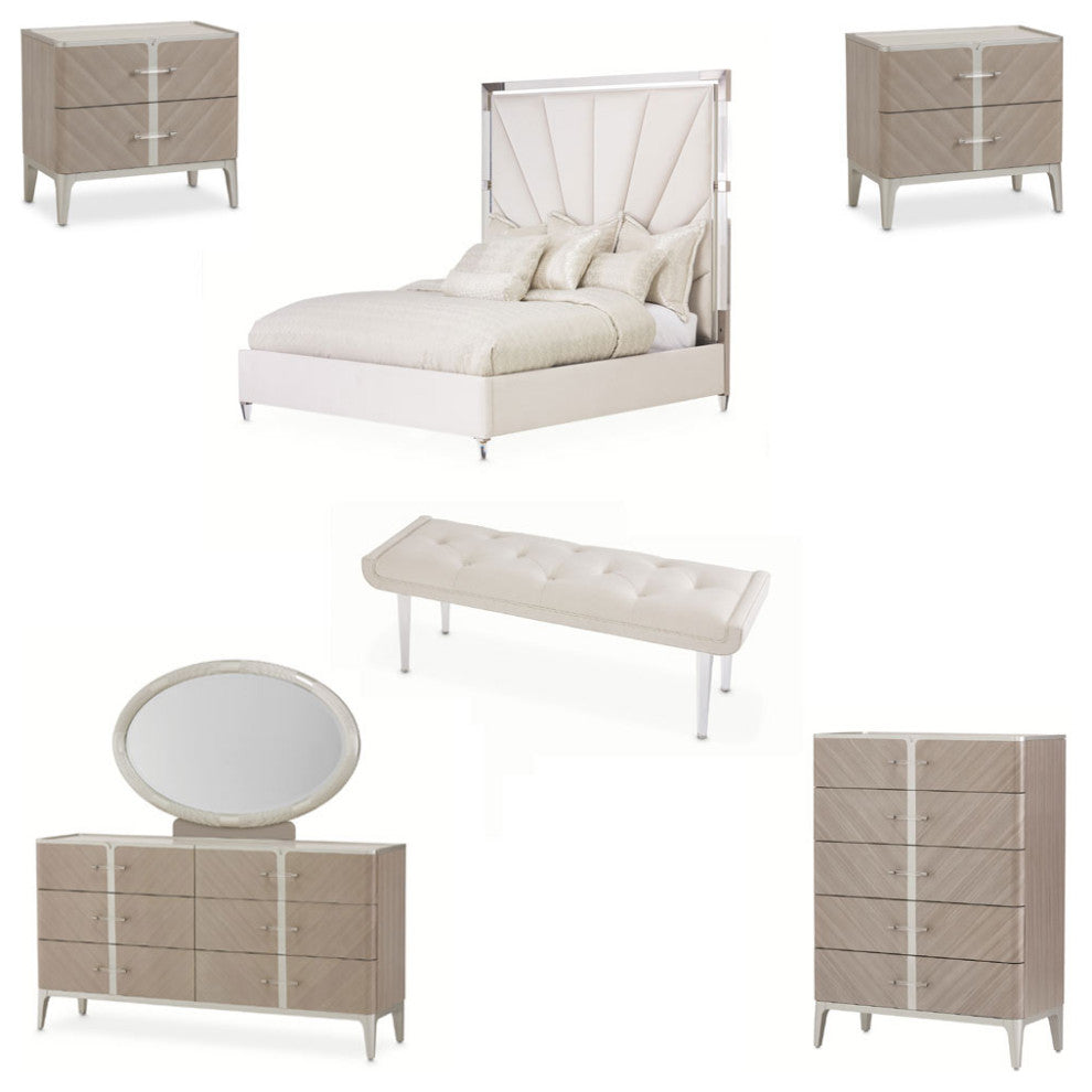 AICO Furniture Lanterna 7 Piece Queen Canopy Bedroom Set