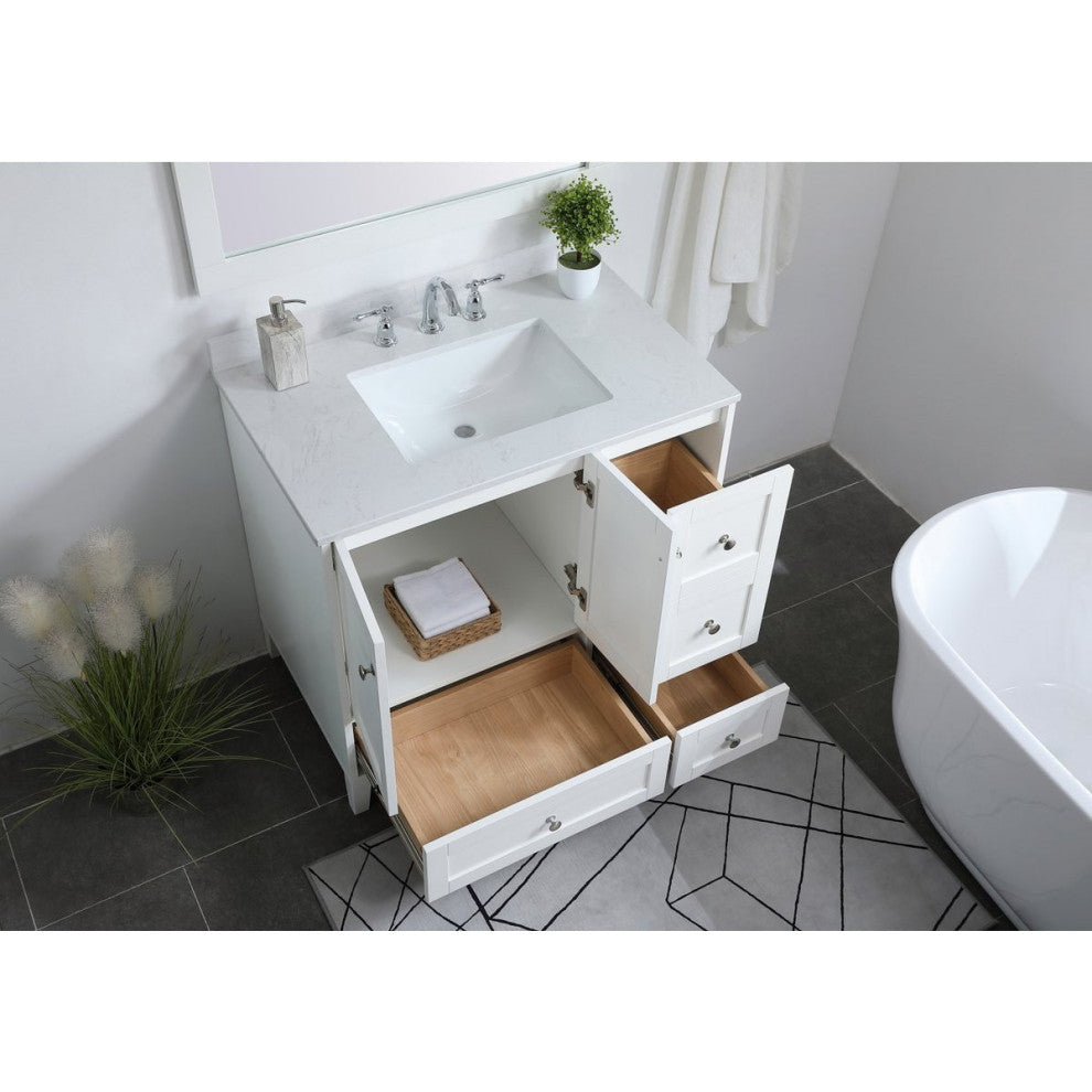 Elegant Decor sommerville Bathroom Vanity White