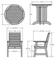 Glennville 3-Piece Round Dining Set, Weathered Acorn, Coastal Teak