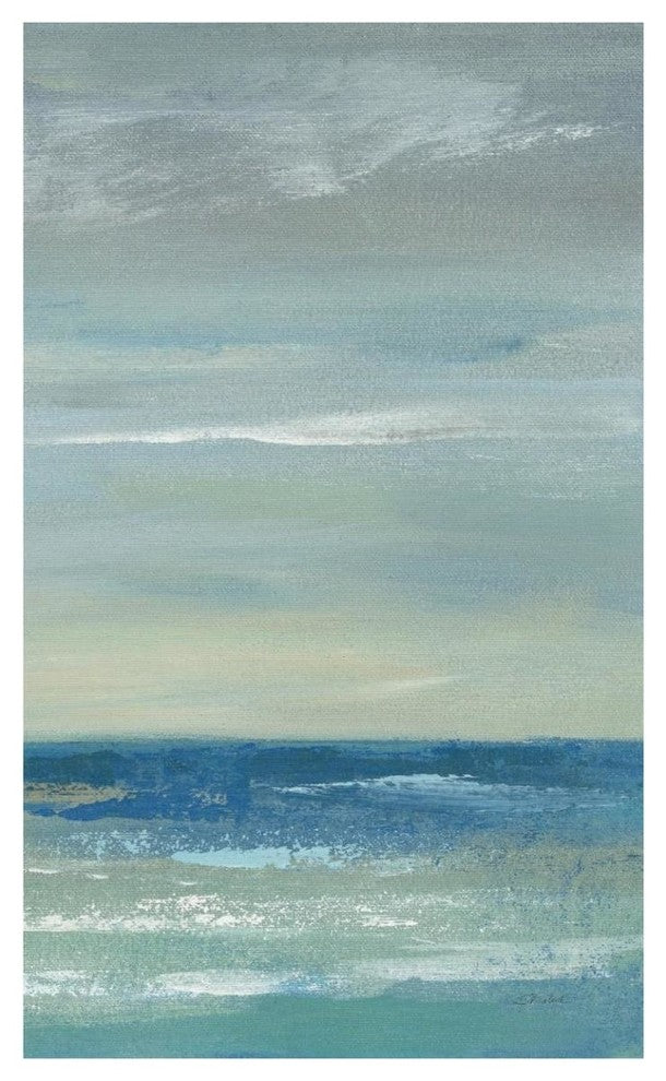 "Early Morning Waves I Panel II" Print by Silvia Vassileva, 28"x46"