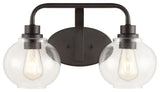 Sandrine Iron LED Vanity Light, Oil Rubbed Bronze, 2 Bulb
