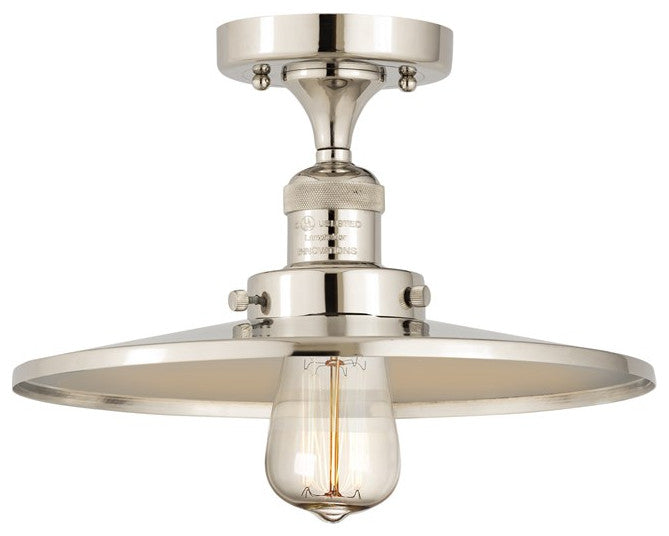 Innovations Lighting 517-1CH-PN-MFR-PN-12-LED 1 Light 12" Semi-Flush Mount