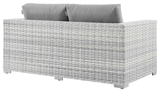 Convene Outdoor Patio Loveseat Light Gray Gray