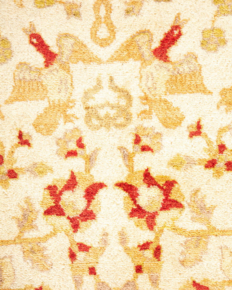 Solapur, One-of-a-Kind Hand-Knotted Area Rug Ivory, 6'1"x8'10"