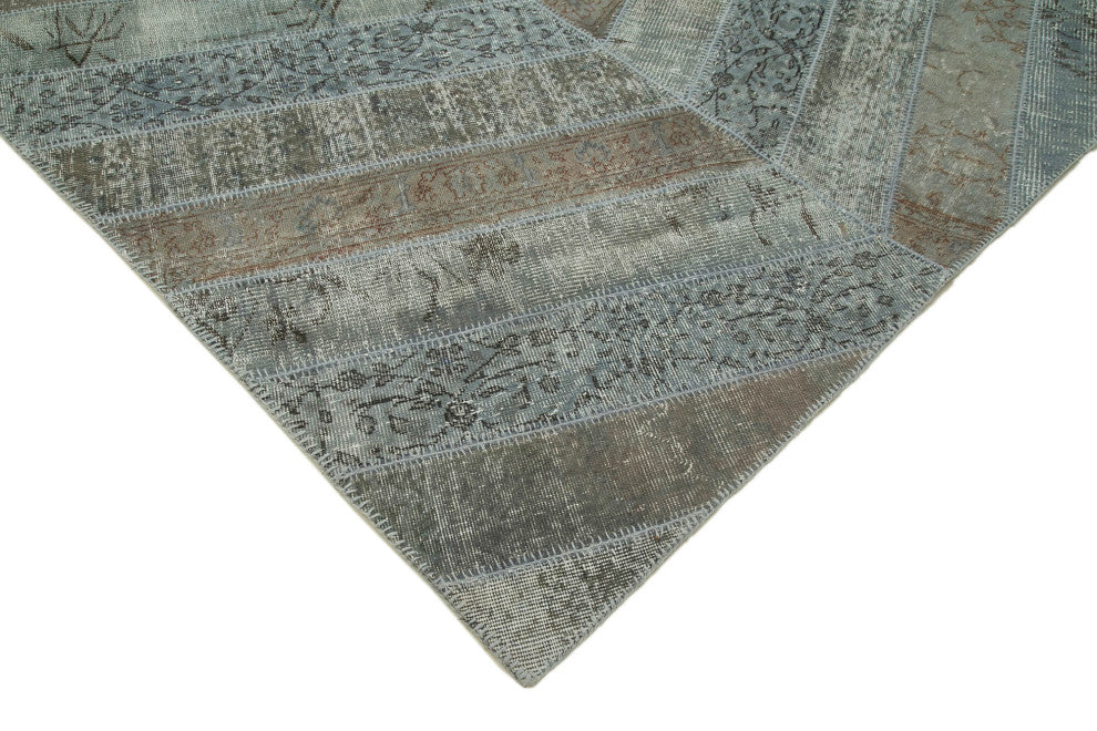 Rug N Carpet - Handwoven Turkish 8' 0" x 12' 0" Unique Patchwork Area Rug